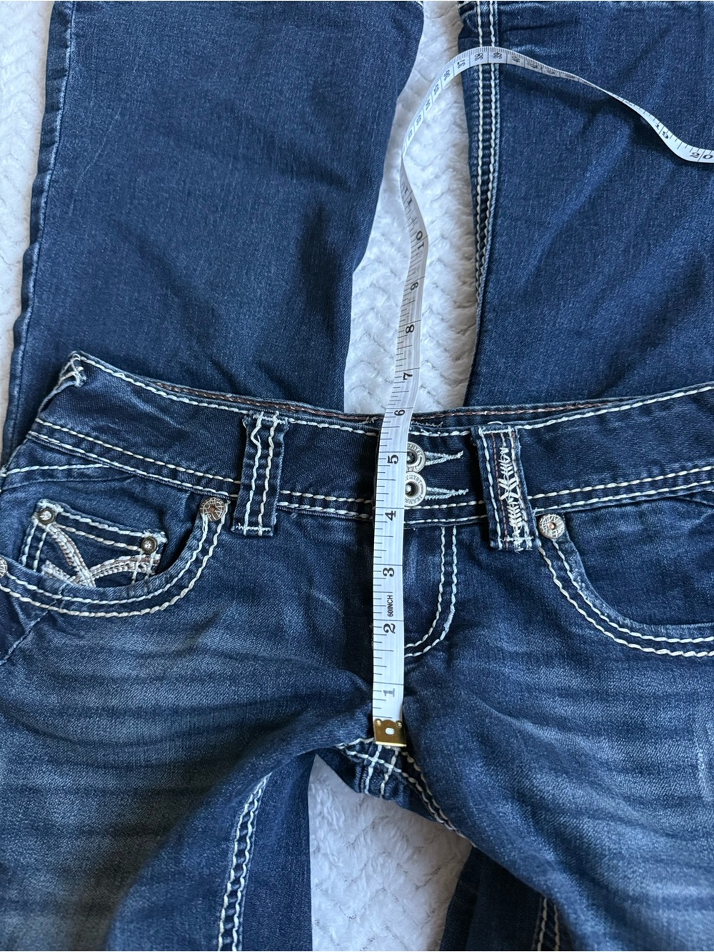 Y2K 2000s Low Rise Bootcut Jeans Size 0 - Picture 4 of 8